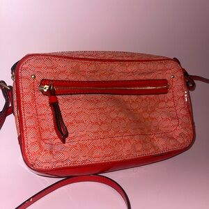 Coach Tomato signature C small flat bag purse handbag